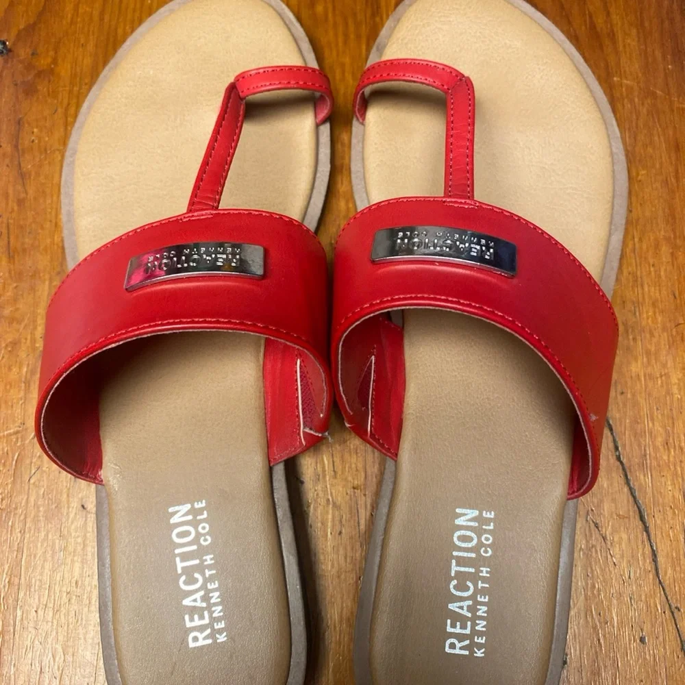 Kenneth Cole Reaction Red Slide Sandals